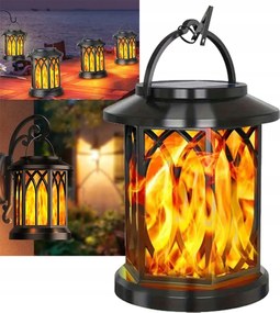 Függő Napelemes Led Zseblámpa Kerti Loft Panellel IP65