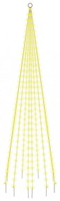 karácsonyfa zászlórúdon 310 meleg fehér LED-del 300 cm
