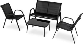 MINNESOTA kerti bútor szett fekete