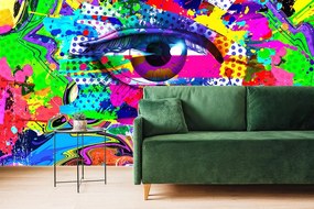 Tapéta emberi szem pop art stílusban