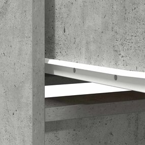 betonszürke szerelt fa szekrény fiókkal 55,5x34x119,5 cm
