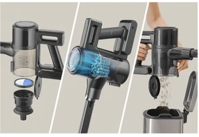 Sencor - Vezeték nélküli, 2 az 1-ben rúdporszívó 200 W / 2600 mAh, fekete