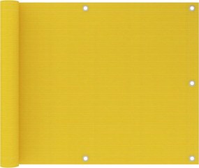 vidaXL sárga HDPE erkélytakaró 75 x 600 cm