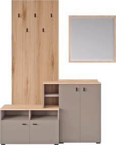 Előszobai összeállítás, toffee/natúr canella strata/cremona torro tölgy, EBRAO