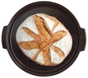 Fekete kerámia kenyérsütő forma, ⌀ 29,5 cm - Emile Henry