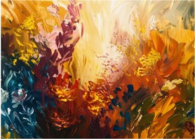 Kép - Absztrakt festmény a virágokról (70x50 cm)