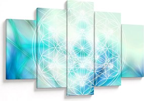 Kép - Merkaba türkiz háttérrel (150x105 cm)