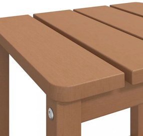 barna HDPE kerti Adirondack asztal 38 x 38 x 46 cm