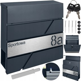 Modern Antracit Postaláda Laminált