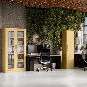 Üveges vitrin AMELIA, 900 x 1850 x 400 mm, Fresh Style: bézs