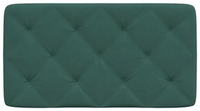 sötétzöld bársony fejtámla párna 90 cm