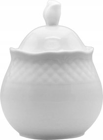 Lubiana Cukortartó Porcelán Fedéllel 250 ml Aphrodité Fehér