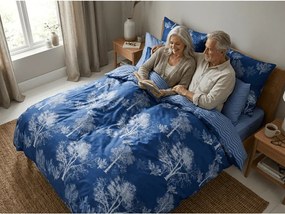 Pamut ágynemű CALMYRA kék Ágyneműhuzat mérete: 70 x 90 cm | 140 x 200 cm