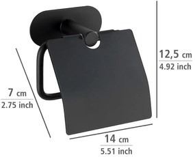 Orea fekete falra szerelhető WC-papír tartó - Wenko