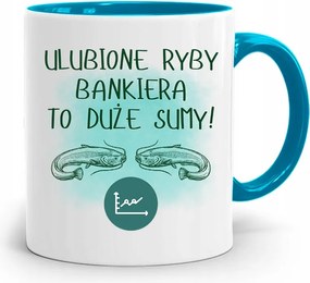 Bankárnak Kék Bögre Születésnapi Ajándék fényképes nyomtatással