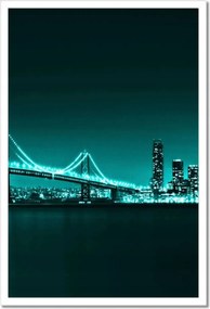 Poszterek keretben 40x60 Türkiz kilátás híd