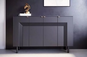 Yoko 4 ajtós komód fekete 156cm