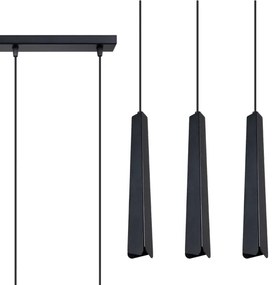 Sollux SL.1402 - Csillár zsinóron PRYSM 3xG9/8W/230V fekete