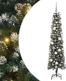 vidaXL Mű karácsonyfa 300 LED-del Zöld 180 cm PVC és Műanyag és Acél