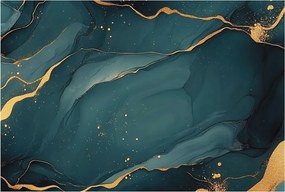 Dekoratív fali tapéta 3D hatással Sötétkék absztrakt 104x70