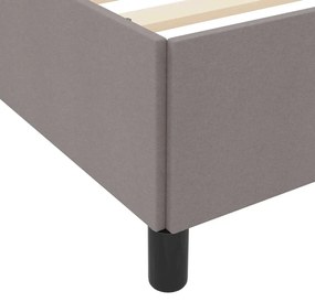 Boxrugós ágy Taupe és Fekete 200 x 200 cm Textil és mérnöki fa