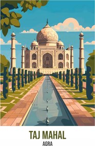 Poszter 70x100cm Taj Mahal, Agra