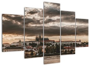 Prágai vár a félhomályban képe (150x105 cm)