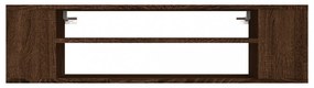 barna tölgyszínű szerelt fa függő TV-szekrény 100x30x26,5 cm