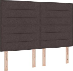vidaXL Fejtámla Sötét Barna 144 cm szövet