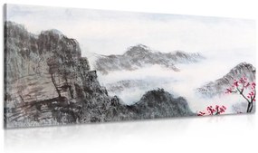 Kép kínai természet ködben