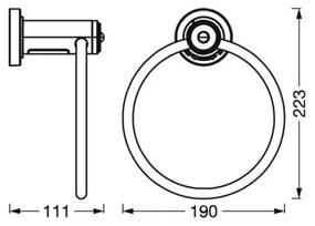 Ledvance - Törülközőtartó LED háttérvilágítással 3xAAA IP44