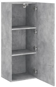 betonszürke szerelt fa fali TV-szekrény 40,5 x 30 x 102 cm