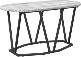 vidaXL Dohányzóasztal Szürke 80 x 40 x 40.5 cm Mérnöki fa és fém
