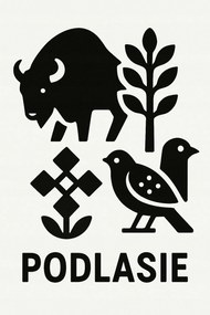 Poszter Minimalista Alföld Régió Szimbólumok 70x100