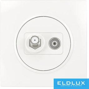 ELDELIN SAT + TV aljzat (13db) Fehér