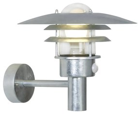 NORDLUX Lønstrup 32 Sensor kültéri fali lámpa, galvanizált, E27, max. 60W, 32cm átmérő, 71412031