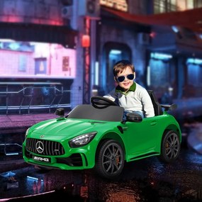 AIYAPLAY Elektromos gyerekautó, Mercedes, 3-5 km/h, távirányító, fények és zene, zöld