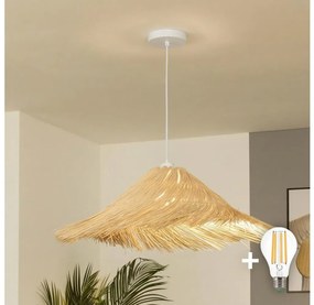 Brilagi - LED csillár zsinóron CERIA BOHO 1xE27/40W/230V átm. 100 cm rattan