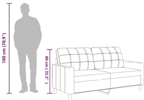 vidaXL 2 személyes bordó színű műbőr kanapé 140 cm