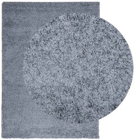 PAMPLONA kék magas szálú bolyhos modern szőnyeg 240 x 340 cm