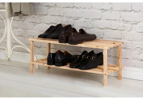 Natúr színű jegenyefenyő cipőtartó – Premier Housewares