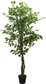 vidaXL zöld mű fikusz fa 630 levéllel 120 cm