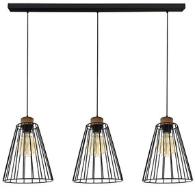 Spot-Light DO19319304 - ORAZIO 3 ágú függeszték 3xE27/60W/230V fenyő