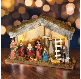 Solight 1V276 - LED karácsonyi dekoráció LED/2xAA/meleg fehér betlehem 1V276