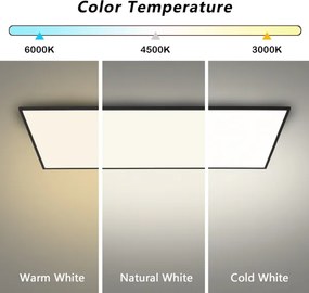 Brilagi - LED mennyezeti lámpa. SLIMFRAME LED/80W/230V 120x60 cm 3000/4000/6000K fekete