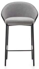 Fekete-szürke bárszék (ülésmagasság 65 cm) Eamy – Kave Home