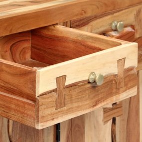 tömör akácfa tálalószekrény 120 x 35 x 75 cm