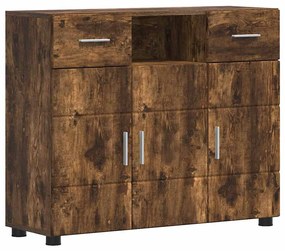 Széf fiókkal ajtóval Füstölt tölgy 88.5 x 30.5 x 73 cm Faanyag