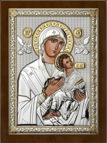 Vászonkép Szűz Mária szüntelen segítség 10 x 12 cm arany ezüst Gravírozás Ingyenes