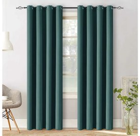 Sötétítő függöny VELVET 140x250 cm, türkiz Felfüggesztés: Hullámos sínszalag